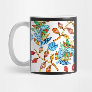 an autumn pattern. For beings who love autumn. And creatures who like fall colors. And beings, the leaves and plants... Mug